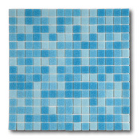 Azurra Original Luna Mix (blues) 2cm x 2cm vitreous glass mosaics. Only £20.99 ex VAT per 1.07 sq m (or £3.15 ex VAT per 225 tile sheet)